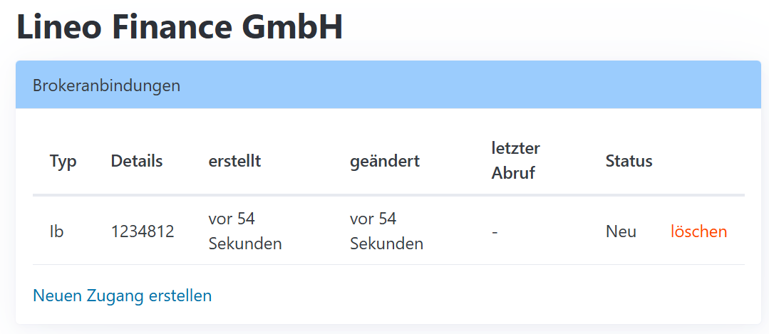 Anmeldung Interactive Brokers