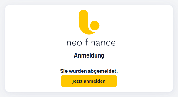 Bestätigung der Abmeldung mit der Schaltfläche Jetzt anmelden