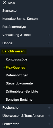 Anmeldung Interactive Brokers