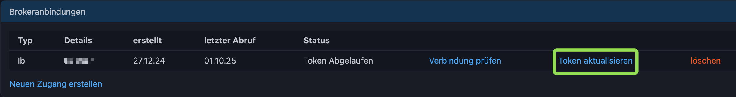 Anmeldung Interactive Brokers